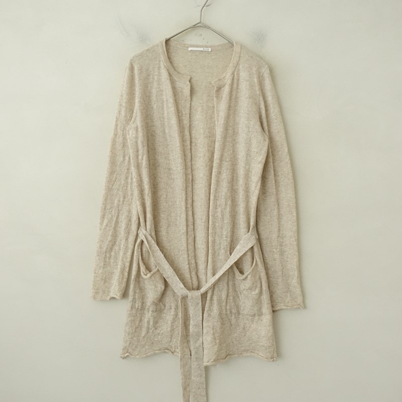 レア n100 エヌワンハンドレッド モヘヤウール ニット コート ネイビー 240373-1.jpg