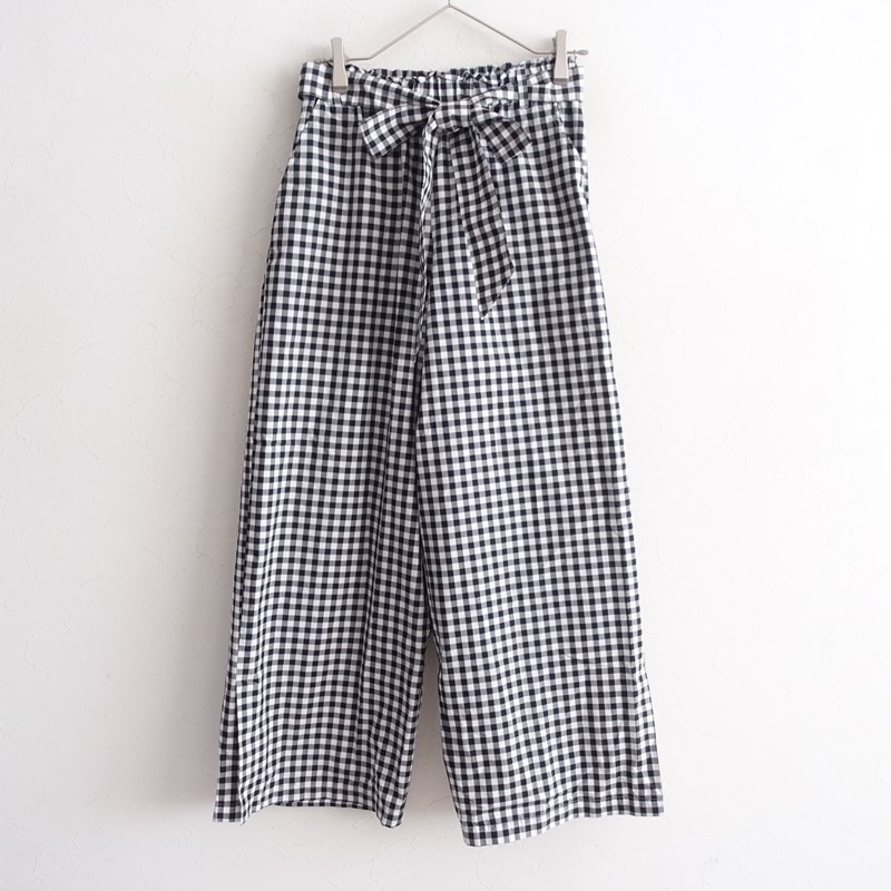 CLOTH & CROSS チェックパンツ 美品】クロス＆クロス Cloth&Cross ギンガムチェックパンツ 2 (1-2511