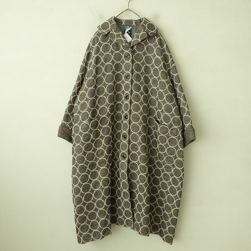 新品 s-clothes-tree ウールリネン前開きロングコート 新品 s-clothes-tree ウールリネン前開きロングコート