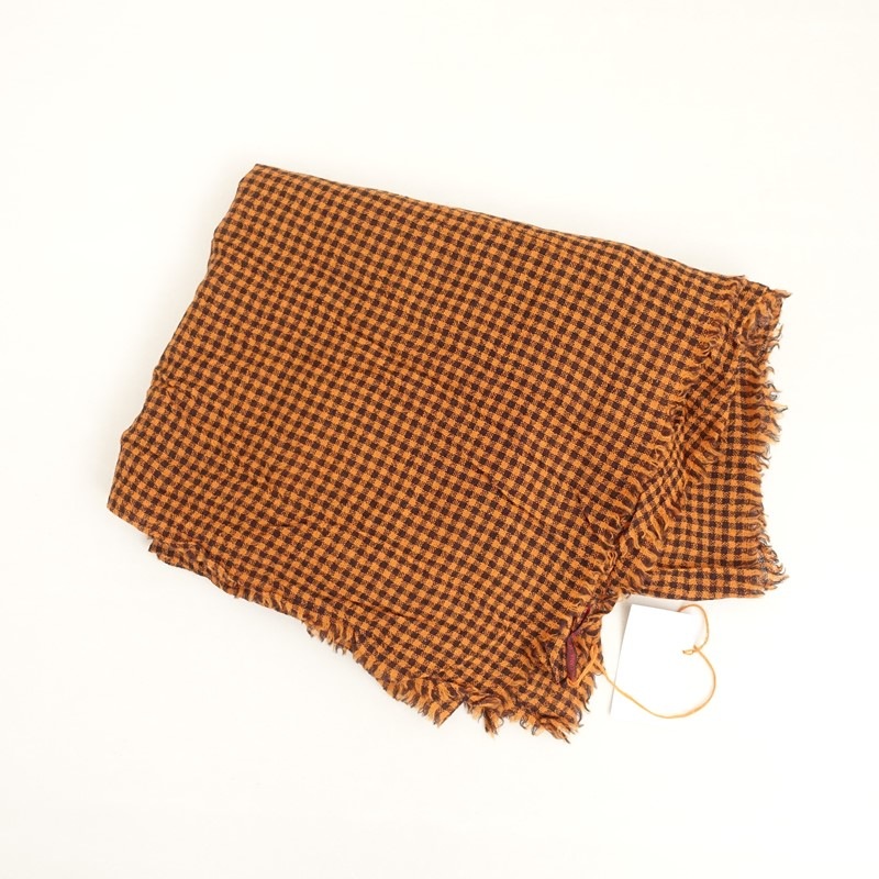 美品❗️daniela gregis ダニエラグレジスチェックwoolストール 未使用】ダニエラグレジス DANIELA GREGIS チェック柄ストール (st7