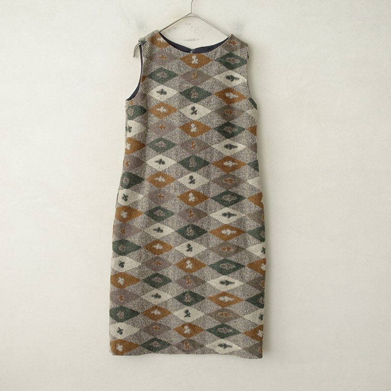 ミナペルホネン mina perhonen tarte 刺しゅうノーズリーブワンピース