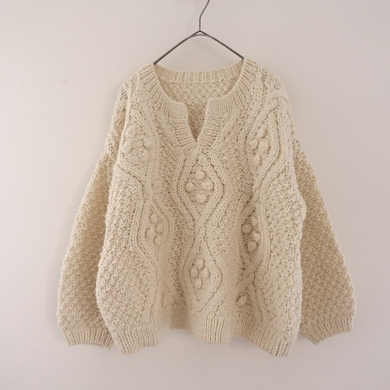 定価3.7万】ネストローブ nest Robe ペルーニットポップコーンケーブル