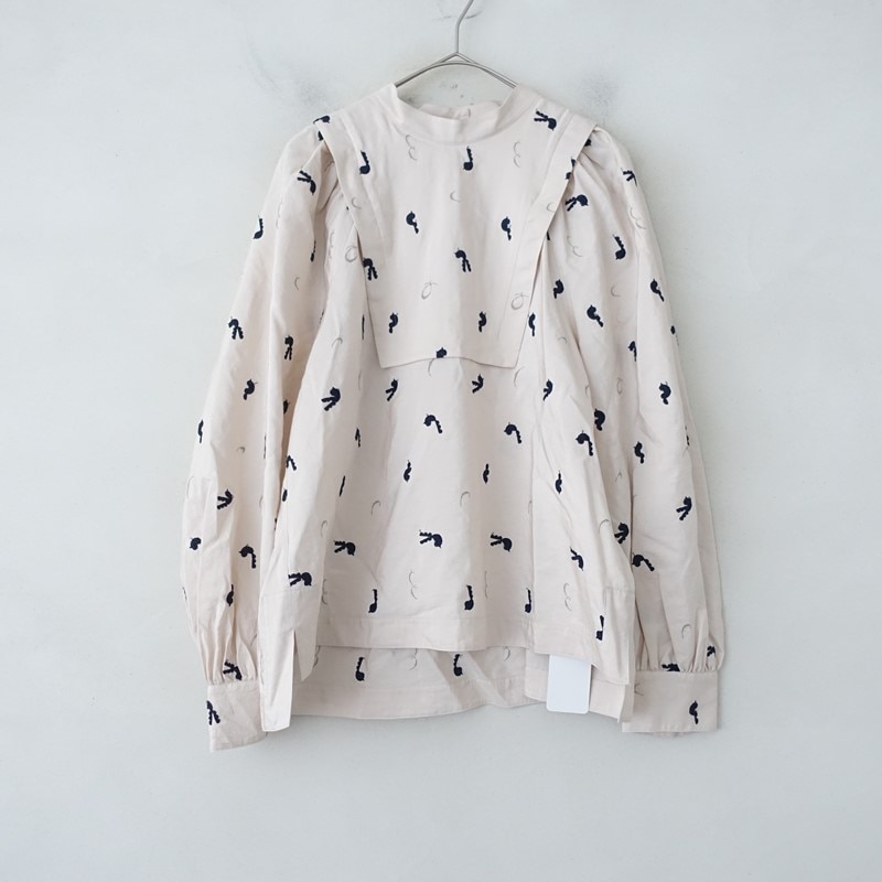 ミナペルホネン mina perhonen linnunlaulu 刺しゅうブラウス 36 (j25