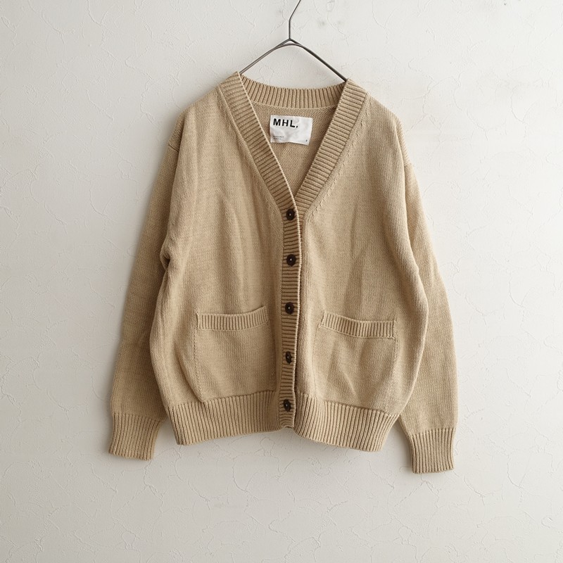 �����2.6���ۥޡ�����åȥϥ����� MHL. ROUGH COTTON CARDIGAN  2 (m27-2512-56)��90A62��