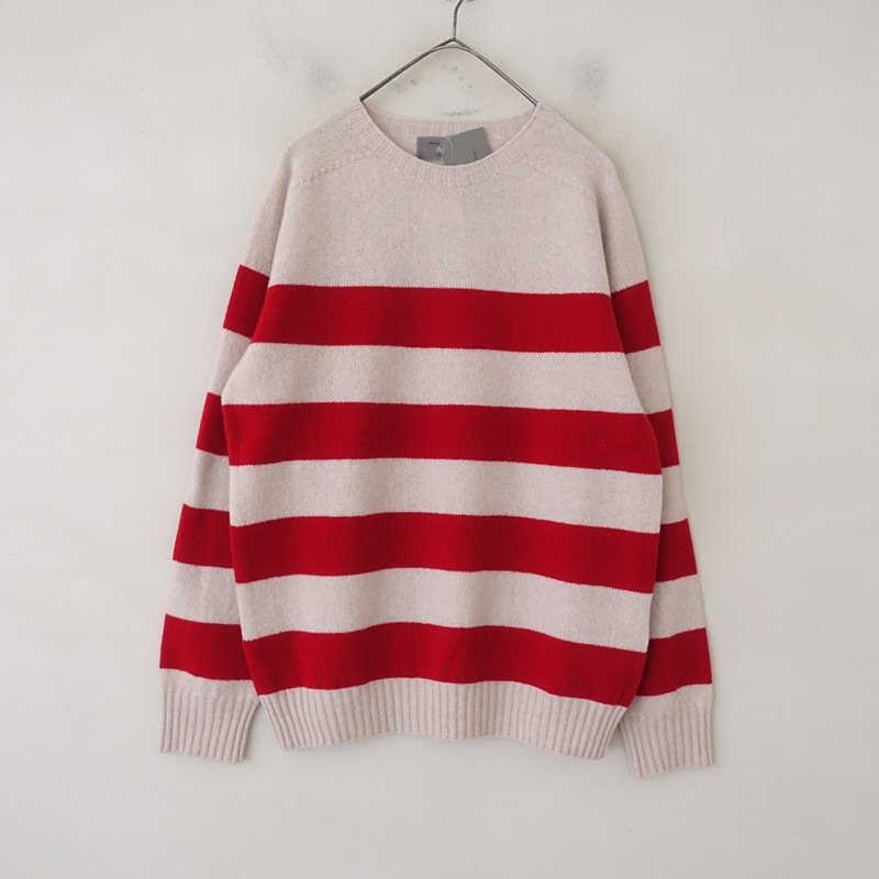 ��̤����/2024/���3.1���ۥ������ ARMEN GEELNONG LAMBSWOOL STRIPE C/N SADOLE SHOULDER P/O  3 (2-2512-369)��51A62��