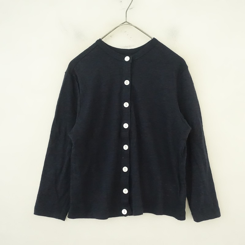 中川政七商店 綿麻ガーゼの休日シャツ 白 バンドカラー - 中川政七