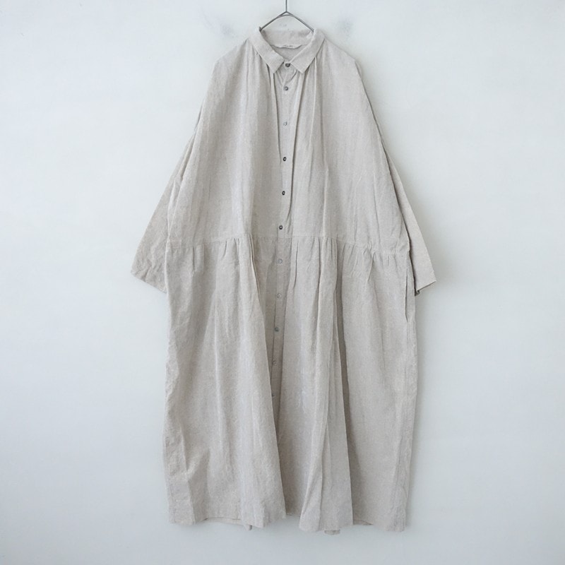 イチ アンティークス ICHI Antiquite's 東炊きフロッキーリネンシャツ