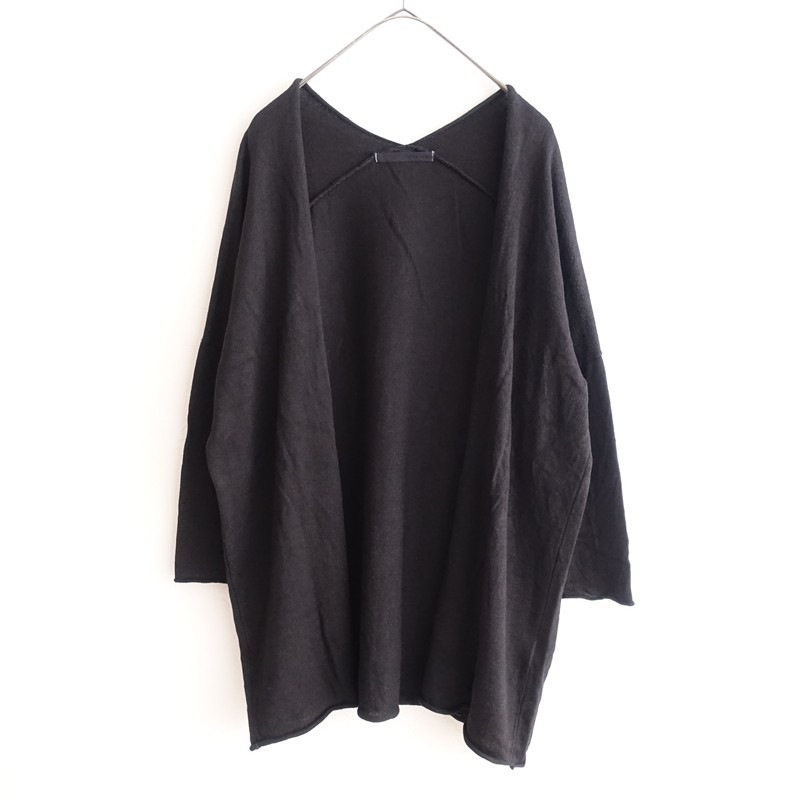 染】エヴァムエヴァ evam eva シルクリネンニット羽織カーディガン