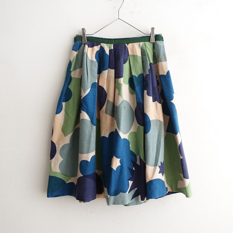 ミナペルホネン mina perhonen flower basket ウールシルクプリント