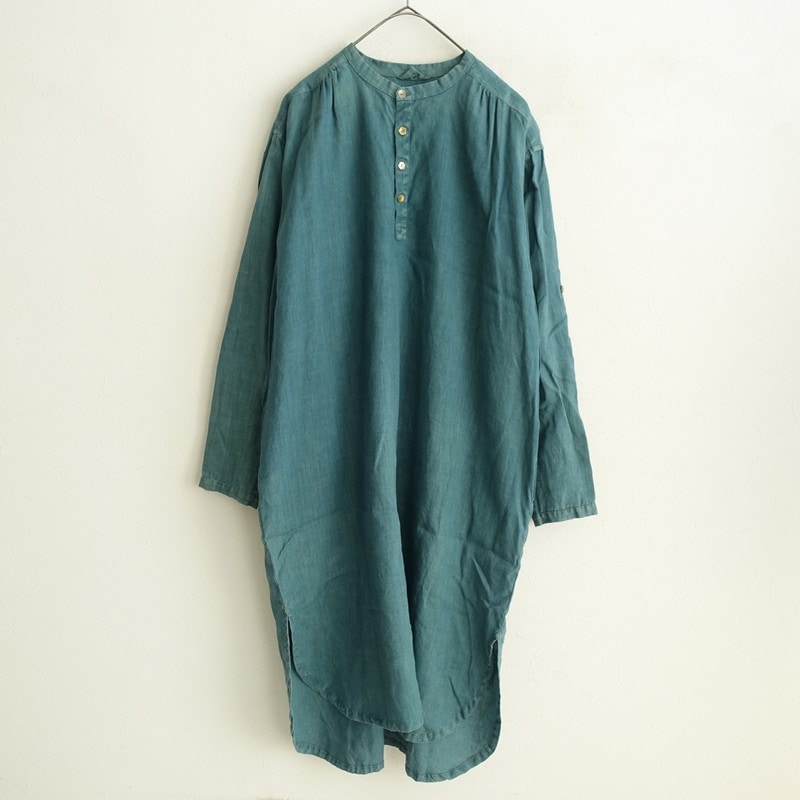 キッタ kitta 草木染バンドカラーシャツワンピース (33-2512-670 キッタ kitta 草木染バンドカラーシャツワンピース (33-2512-670