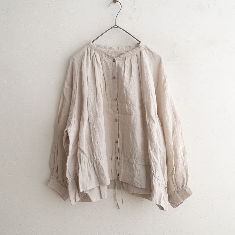 ネストローブ nest Robe リネンスタンドフリルカラーブラウス (2-2510