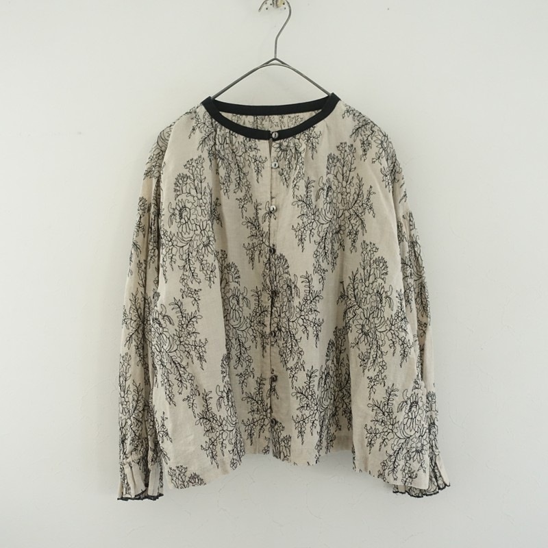 定価2.7万】ネストローブ nest Robe エンブロイダリーリネンブラウス F