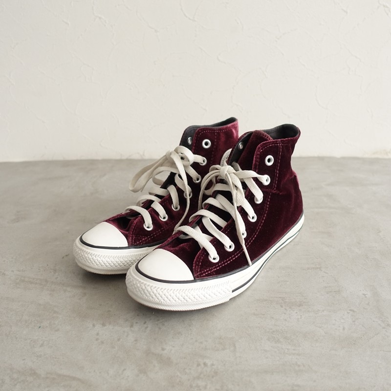 コンバース CONVERSE ベロアハイカットスニーカー US4.5/JPN23.5/23.5 