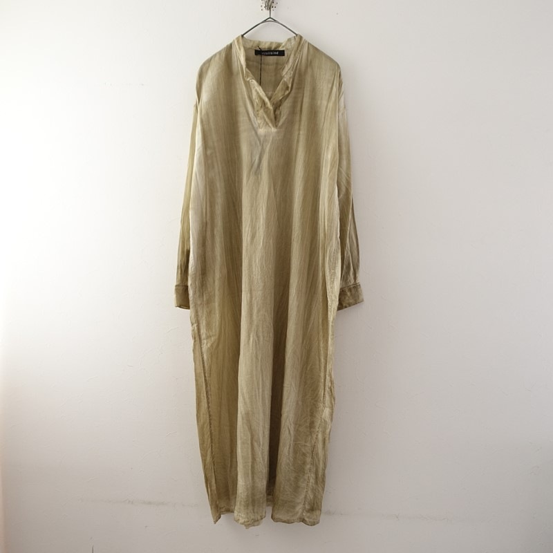 美品 ミズイロインド ピグメントダイ コットンシアー ロングシャツワンピース 000000318125_yFhKdYD.jpg