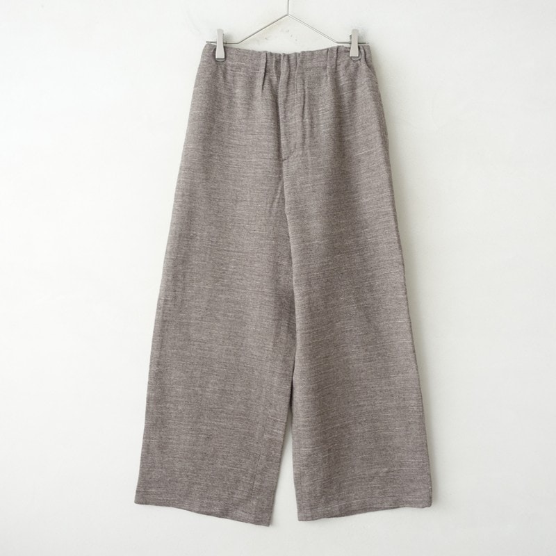 トゥジュー TOUJOURS カシミヤリネンヘンリーネックチュニックプル