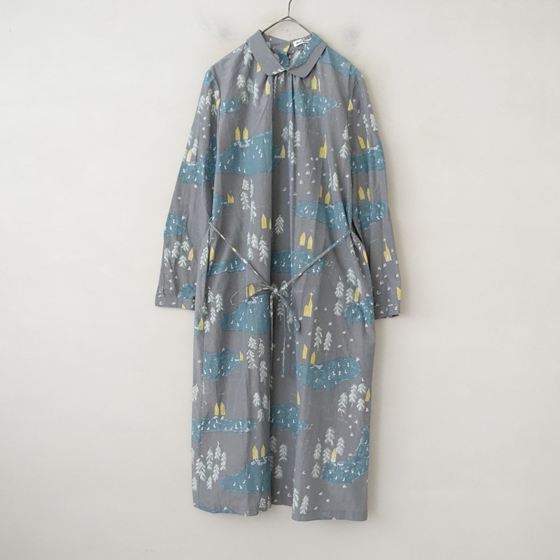 【美品】ミナペルホネン forest village ワンピース38 美品/定価8.2万】ミナペルホネン mina perhonen forest village