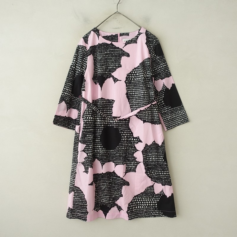 マリメッコ　ワンピース　パプリカ柄　L 定価3.7万】マリメッコ marimekko BIAK HIMAWARI ワンピース 34 (27