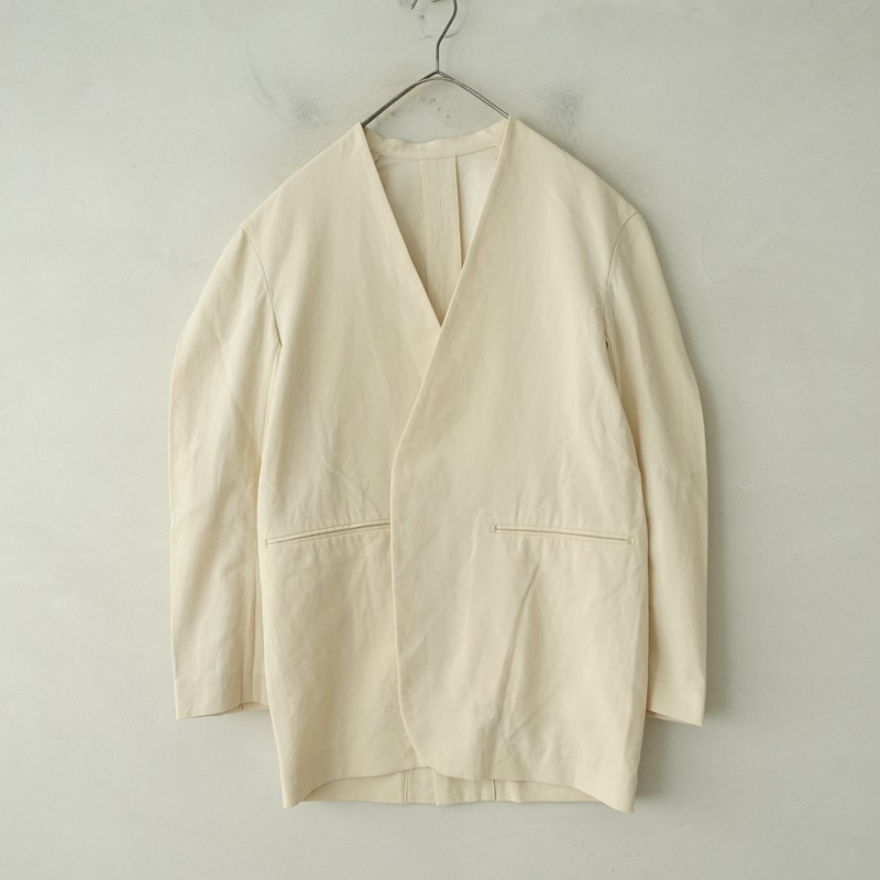 YLEVE WOOL LINEN ノーカラージャケット　イレーヴ YLEVE / LINEN POPLIN JACKET | YLÈVE（イレーヴ） ｜【公式】通販mix