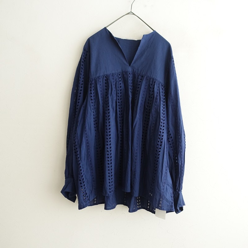 ������/���5.9���ۥȥ����塼 TOUJOURS Classic Smock Shirt �ɤ��夦���㥶���ץ륪���С��֥饦��  2 (25-2602-18)��40C62��