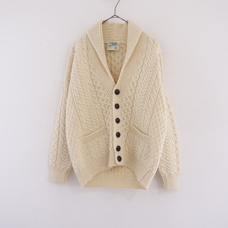 キャレイグドン carraigdonn メリノウールショールカラーアランニット