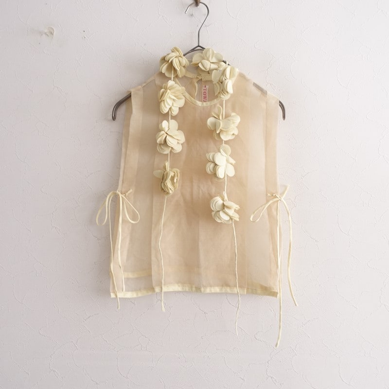 �����6.4���ۥȥ�������� TOWAVASE Tablier Silk Organdie �������󥸡��٥���  - (1-2602-183)��90C62��