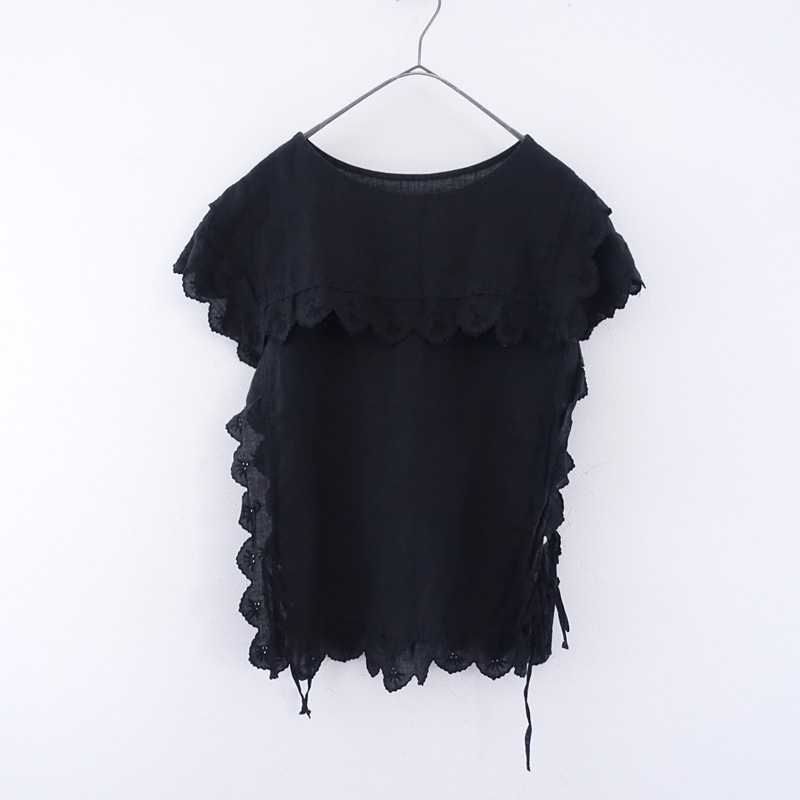 ネストローブ nest Robe リネンスカラップ刺繍ベスト F (2-2603-96