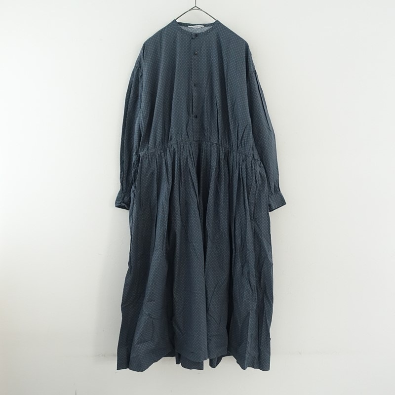 toujours 美品ワンピース トゥジュー TOUJOURS 総柄プリントギャザーロングワンピース 1 (1-2603