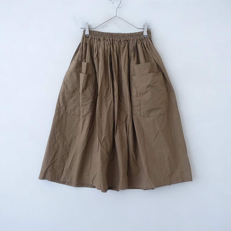 美品/定価2.4万】ホームスパン homspun コットンギャザースカート S