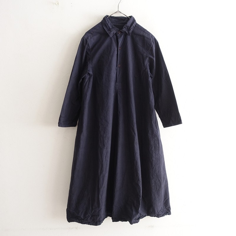シェヴィダレンク Chez VIDALENC レギュラーカラーコットンワンピース
