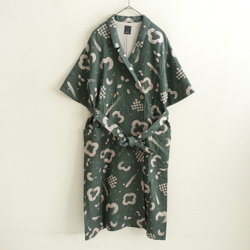 ミナペルホネン mina perhonen flower cosmo テーラーカラードレス 36