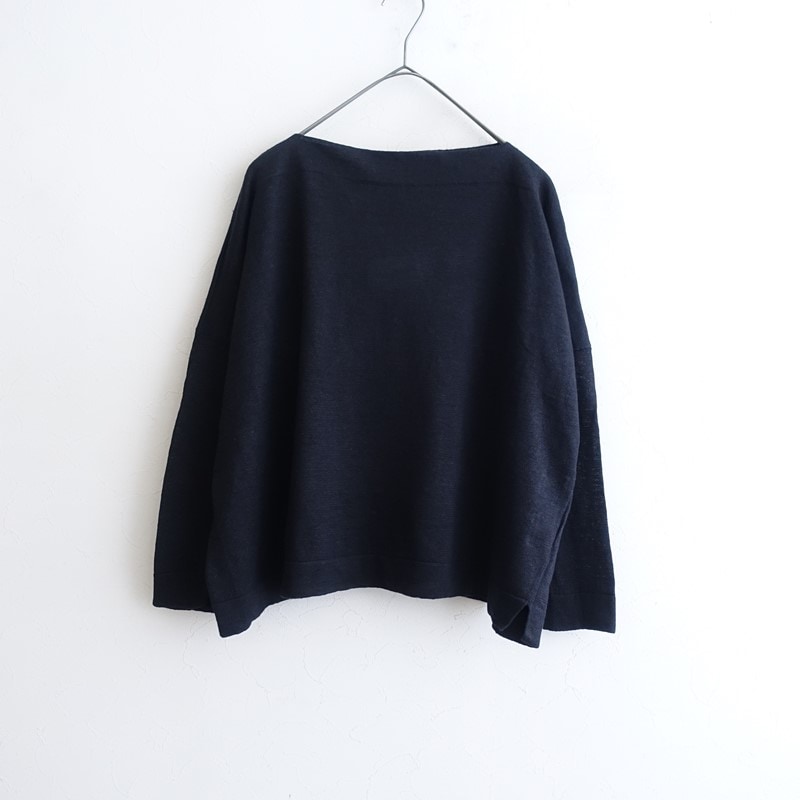 【美品】  DANIELA GREGIS / ダニエラグレジス | ウール ボートネック ニット セーター | F | ダークネイビー | レディース 美品】 DANIELA GREGIS / ダニエラグレジス | ウール ニット ロング