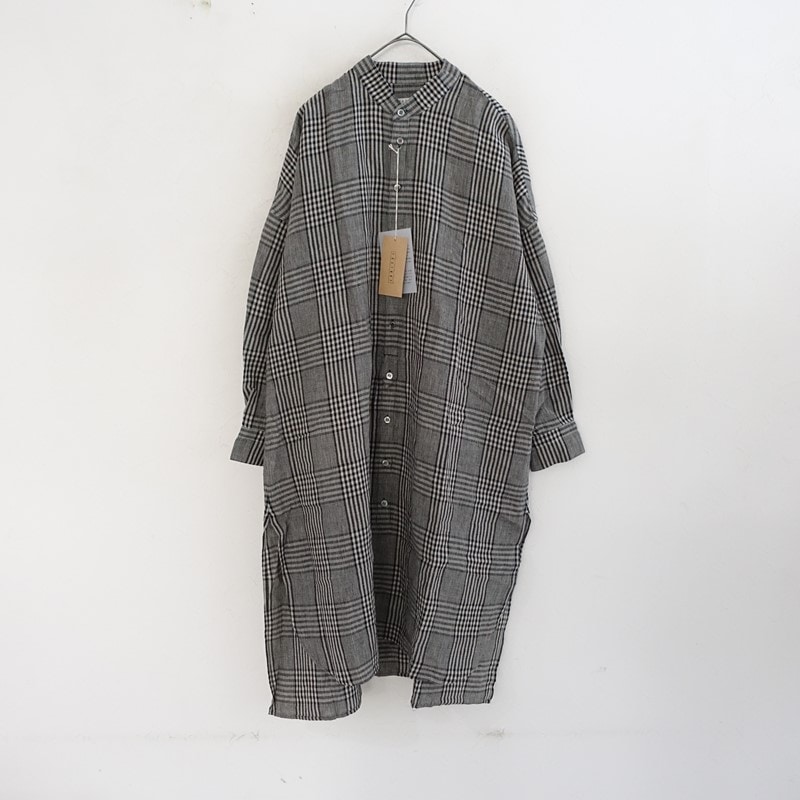 美品/定価2.9万】ファクトリー FACTORY リネングレンチェックロング