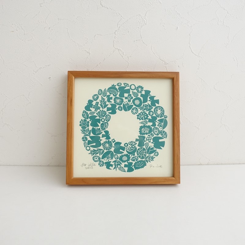 �С������ BIRDS�� WORDS WREATH SILK SCREEN   (ac30-2602-64)��42D62��