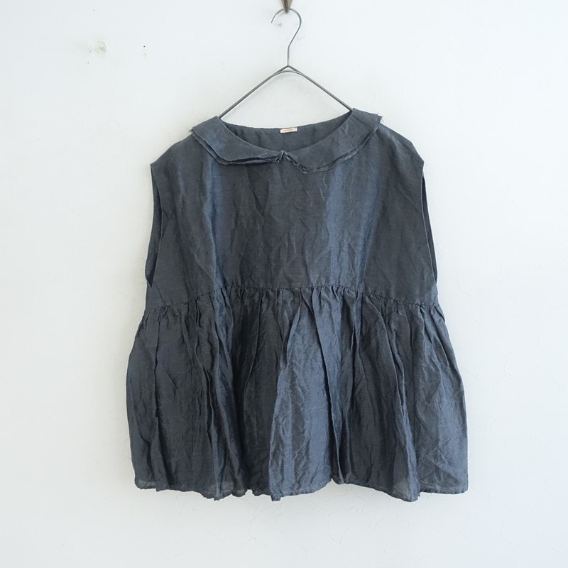 �����ʡۥ��ץ�ȥӡ� apuntob GATHER TOP LINEN ��ͥ󥷥륯���꡼�֥쥹�ץ륪���С�  M (j33-2604-81)��50E62��