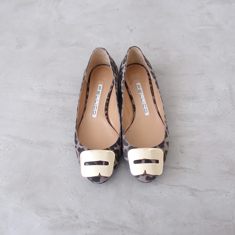 定価7.9万】ペリーコ PELLICO ANELLI FIBBIA レオパードフラット