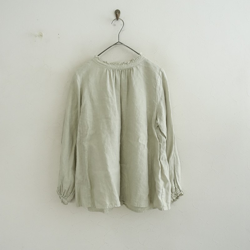 ネストローブ nest Robe リネン2wayスタンドフリルブラウス F (m33