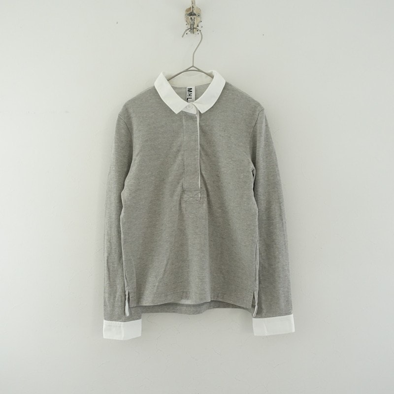 マーガレットハウエル MHL. クレリックコットンリネンポロカラープル