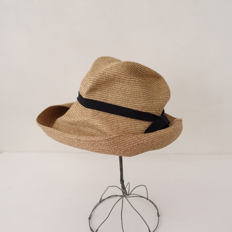 マチュアーハ mature ha. BOXED HAT 9cm brim grosgrain ribbon