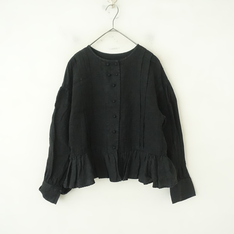 定価3.5万】ネストローブ nest Robe リネンドットジャガードブラウス F