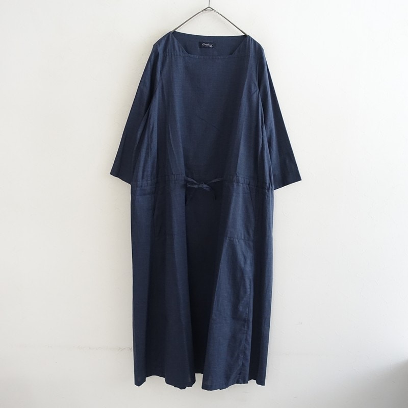 未使用】バーグファベル Bergfabel コットングレンチェックワンピース 