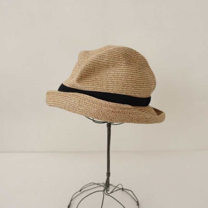 定価2万】マチュアーハ mature ha. BOXED HAT 11cm brim grosgain