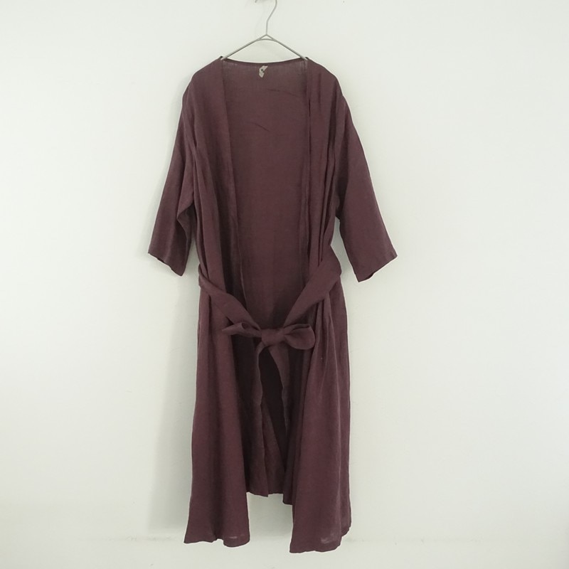 フォグリネンワーク fog linen work リネンギンガムチェックワンピース