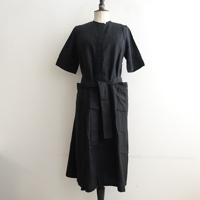 未使用/定価3.7万】ホームスパン homspun リネンワンピース S (25-2605