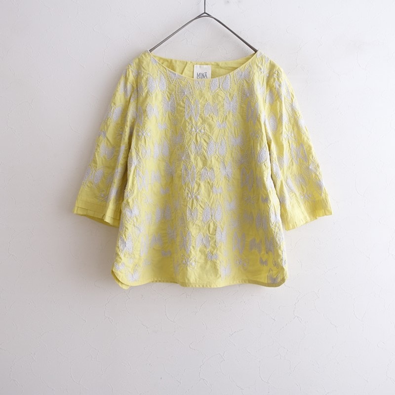 �ߥʥڥ�ۥͥ���ɥ꡼ mina perhonen laundry skyflower����֥������꡼�ܡ��ȥͥå��֥饦��  38 (2-2605-575)��03F62��