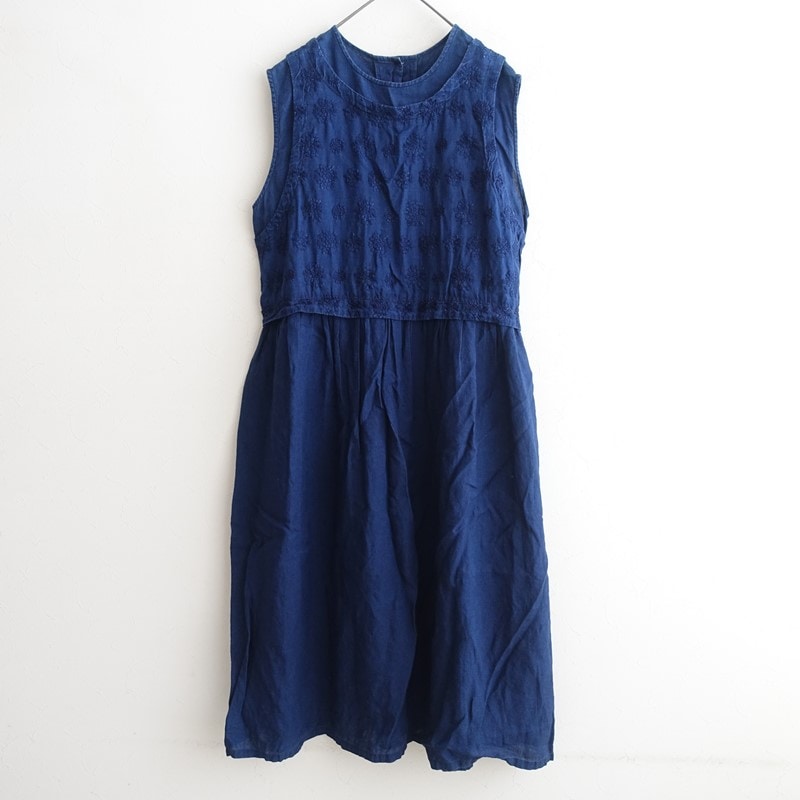ネストローブ nest Robe リネン近江晒クロップドワイドパンツ F (25