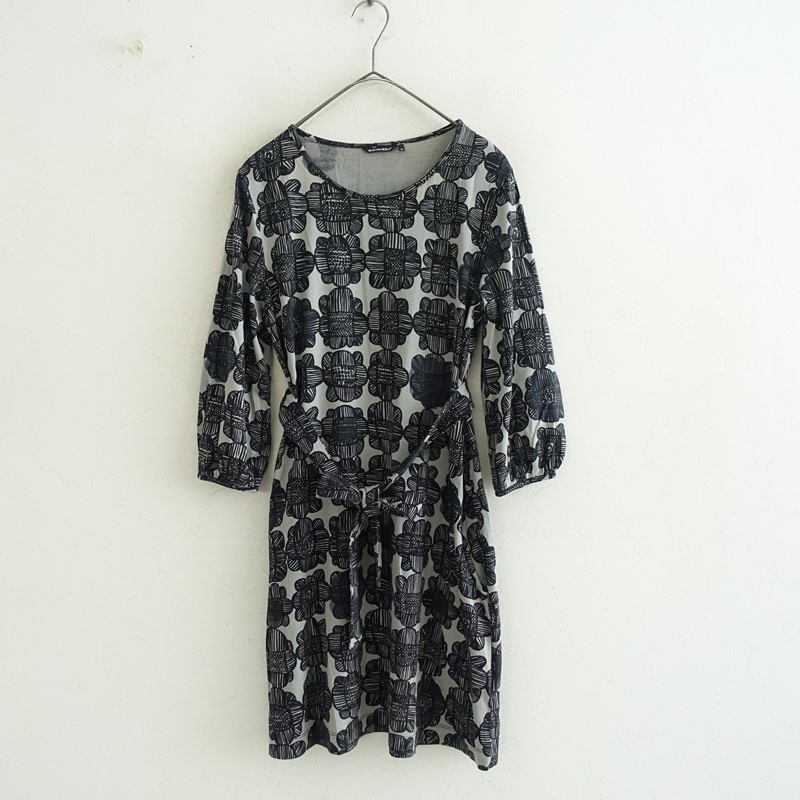 マリメッコ marimekko 5分袖カットソーチュニックワンピース XS (25