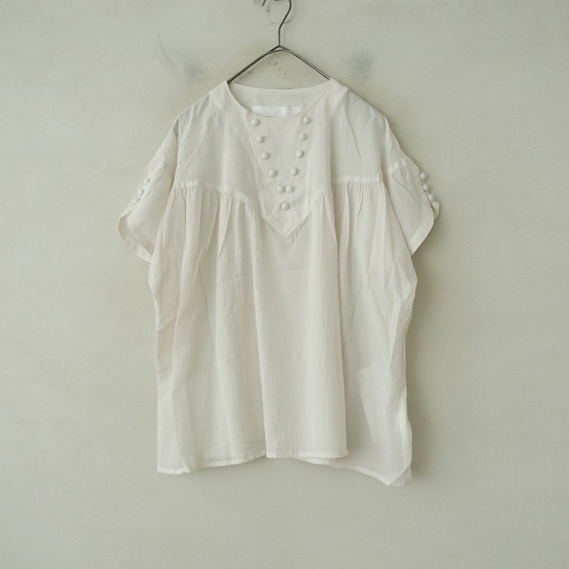 �����2.9���ۥ��饹�ȥե����֥����ե��̡��� the last flower of the afternoon ȾƩ�������� Flutter sleeve blouse �֥饦��  - (1-2606-310)��61G62��