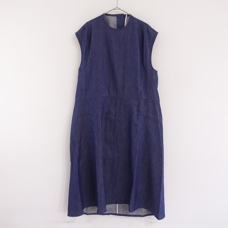 ��̤����/���4.8���ۥ�����ɥޥ󥺥ơ��顼 R&D.M.Co- COTTON DENIM HUNCHED BACK DRESS  F (25-2607-65)��92G62��