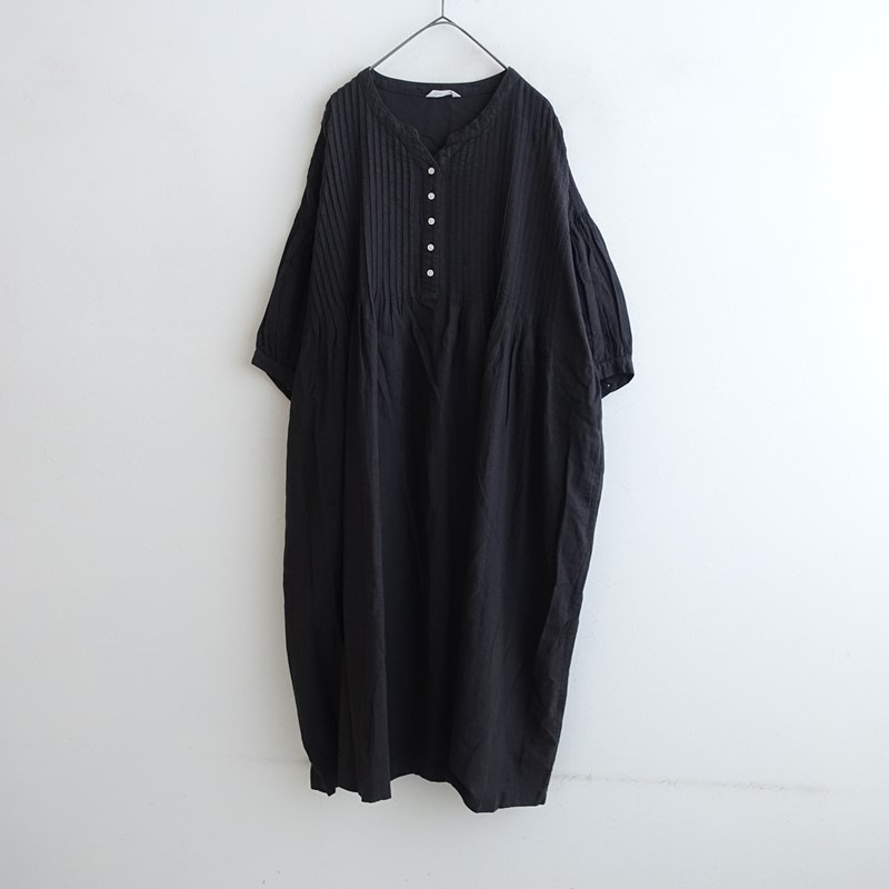 パラスパレス】総刺繍 ワンピース 紺 ノースリーブ 綿100% PAL'LAS