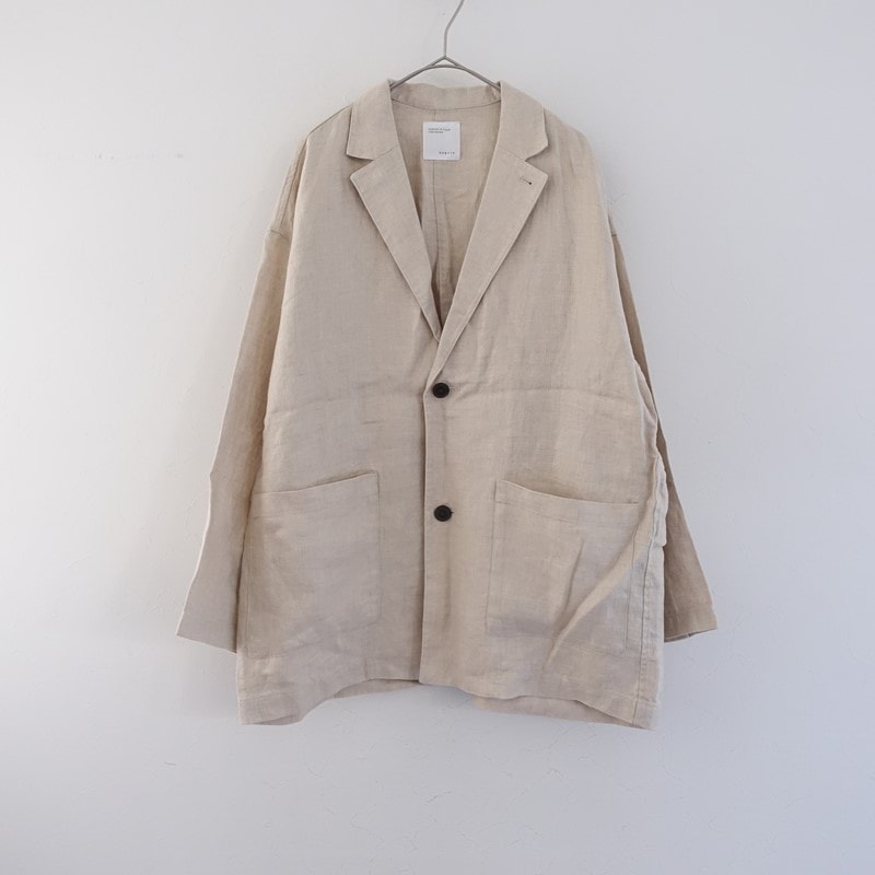かぐれ　ジャケット 25年美品 2025/定価1.9万】かぐれ kagure 「ラフにカーデ感覚」フレンチリネンの